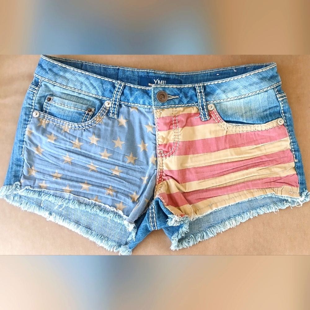 YMI Patriotic Jean Shorts